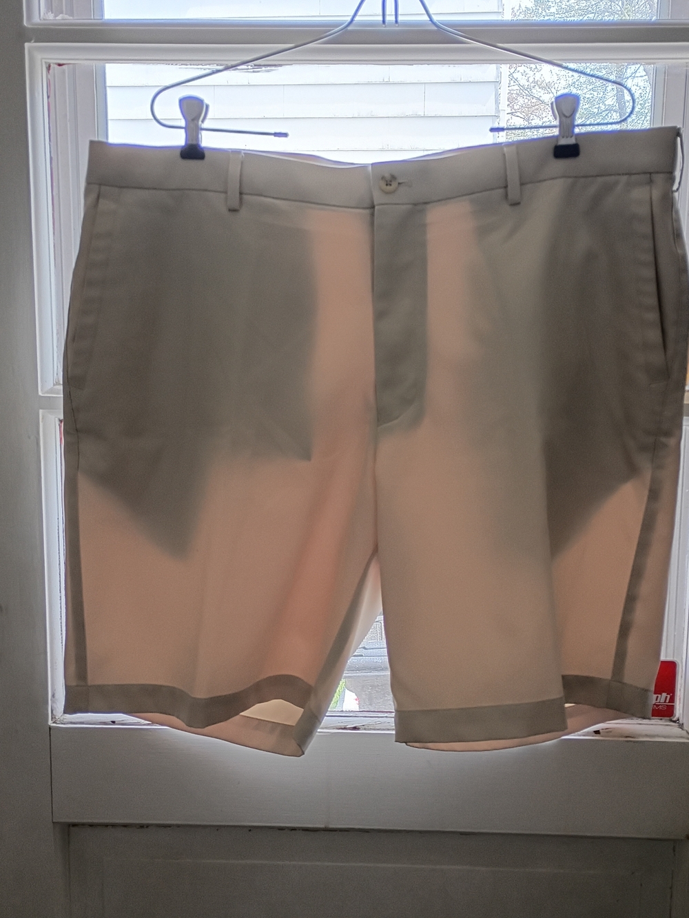 Peter Millar Shorts Men's Size 38 Cream Tone Lightweight Crown Sport Golf EUC